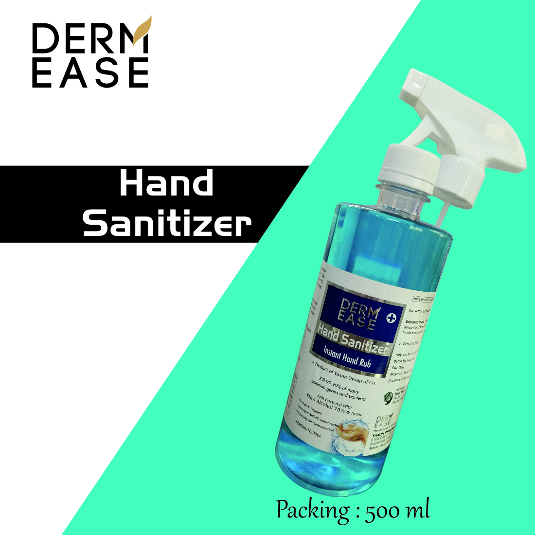 DERM EASE MIST TRIGER SPRAY Hand Sanitizer 500ml